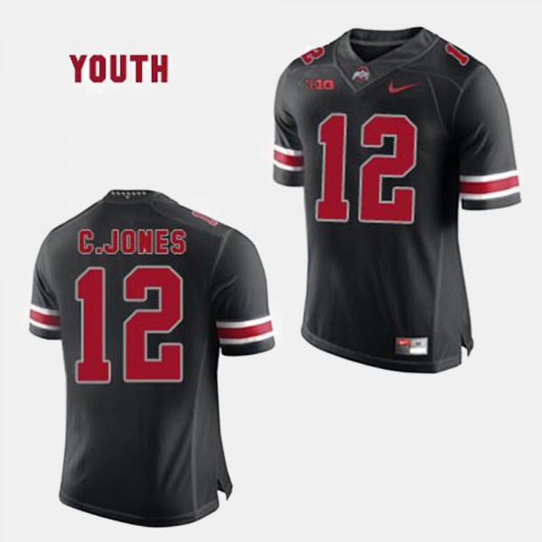 Ohio State Buckeyes Cardale Jone Youth #12 Black College Football Jersey 2404VHAF0